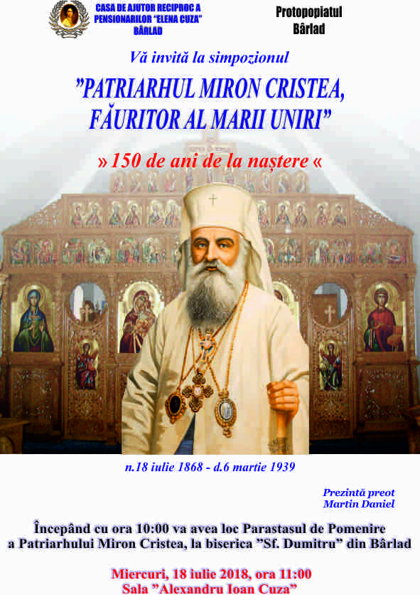 Patriarhul Miron Cristea, Făuritor al Marii Uniri